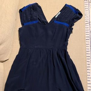 Geren Ford silk mini dress in blue